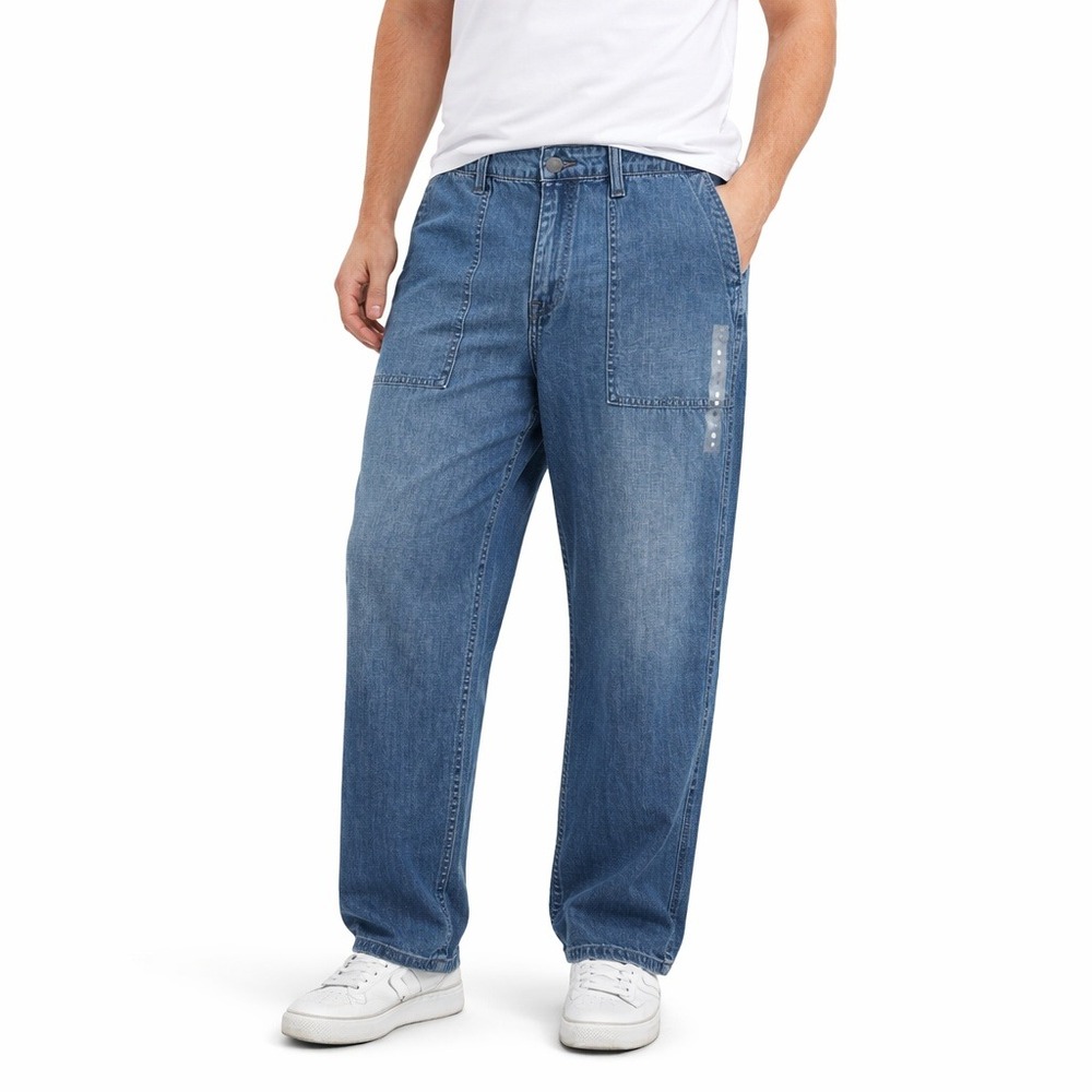 Lucky Brand Wide Leg Carpenter Jeans Utility‎ Denim Size 42 Relaxed Fit